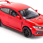 Red car model on a white background