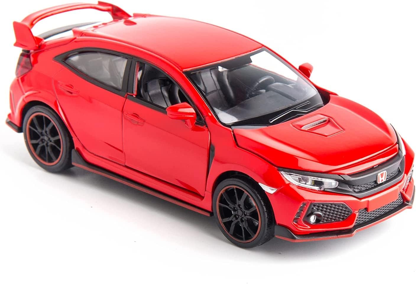 Red car model on a white background